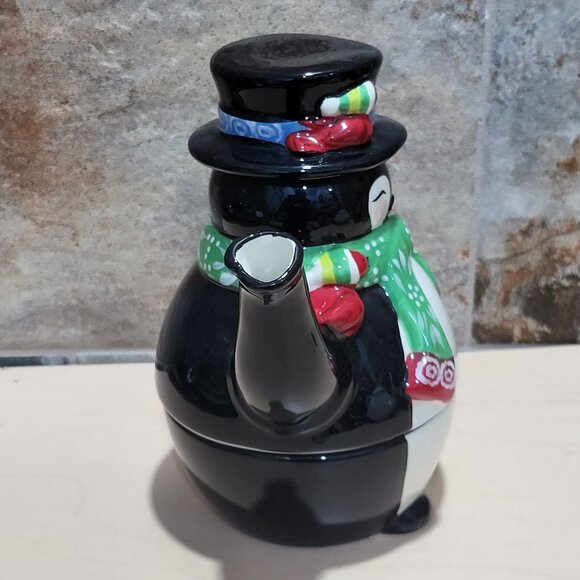 Temptations by Tara 3 Piece Ceramic Stacking Penguin Teapot Mug Cup Set - Picture 11 of 14